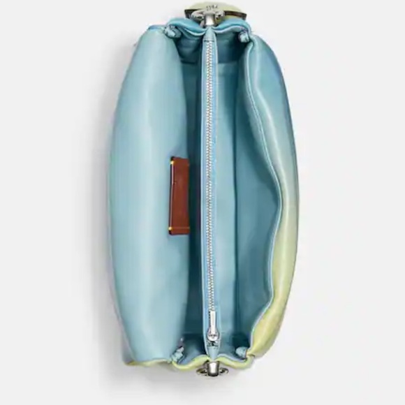 Coach Pillow Tabby LH/Aqua Multi 26 - Picture 7 of 10